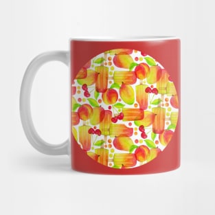 Summer Mango Pop on White Mug